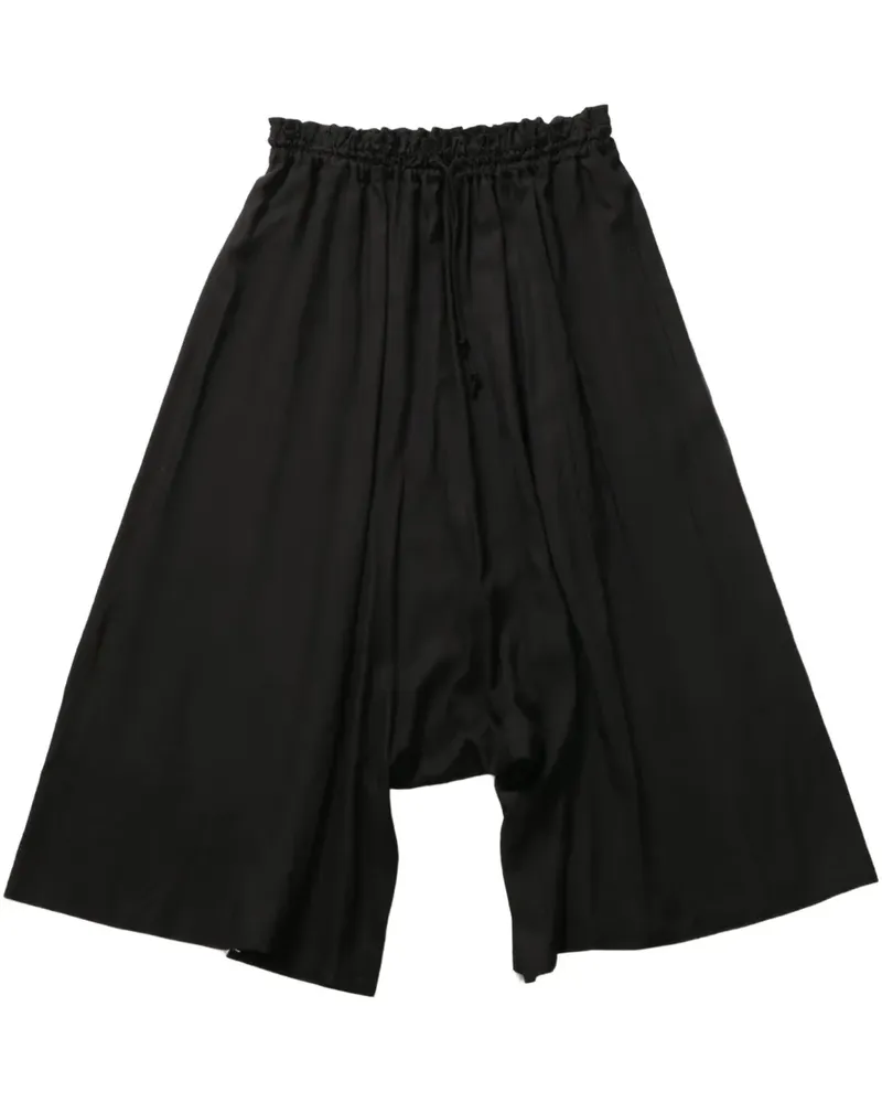 Yohji Yamamoto drop-crotch trousers - Schwarz Schwarz