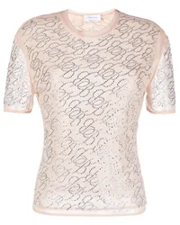 Blumarine T-Shirt mit Logo Nude