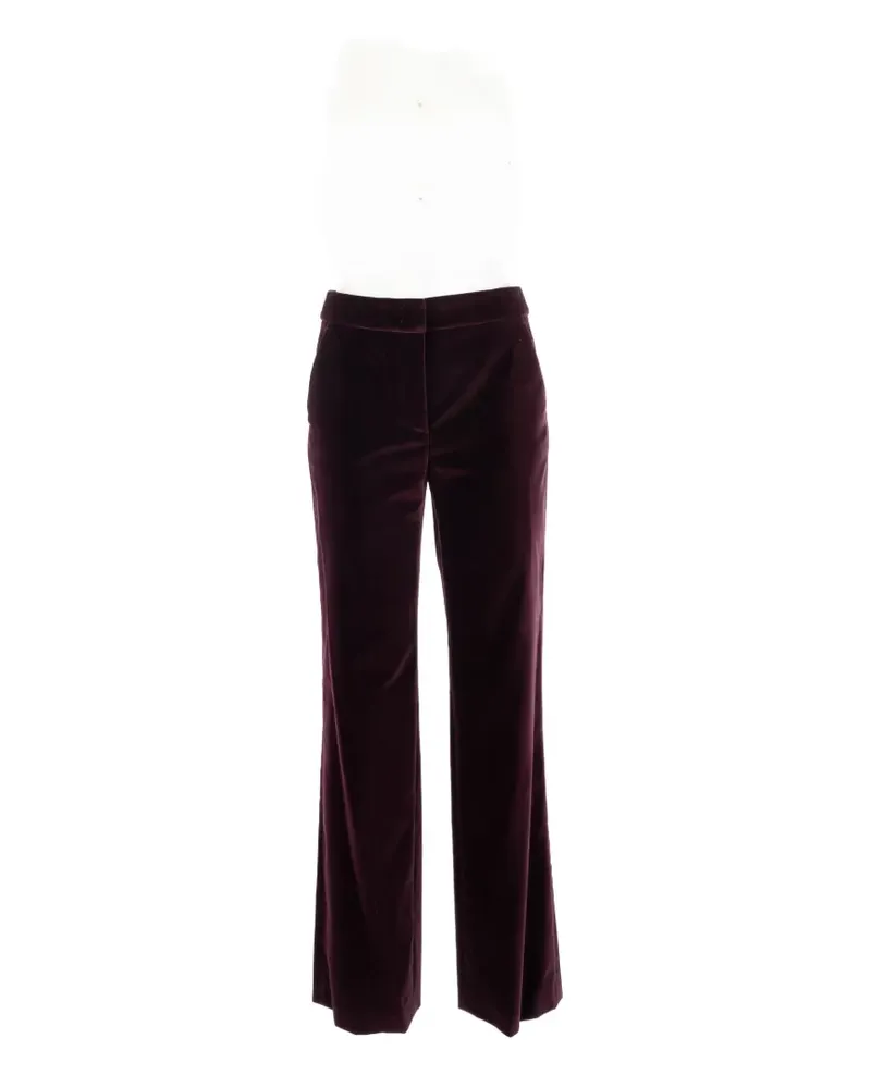 Genny velvet straight-leg trousers - Rot Rot