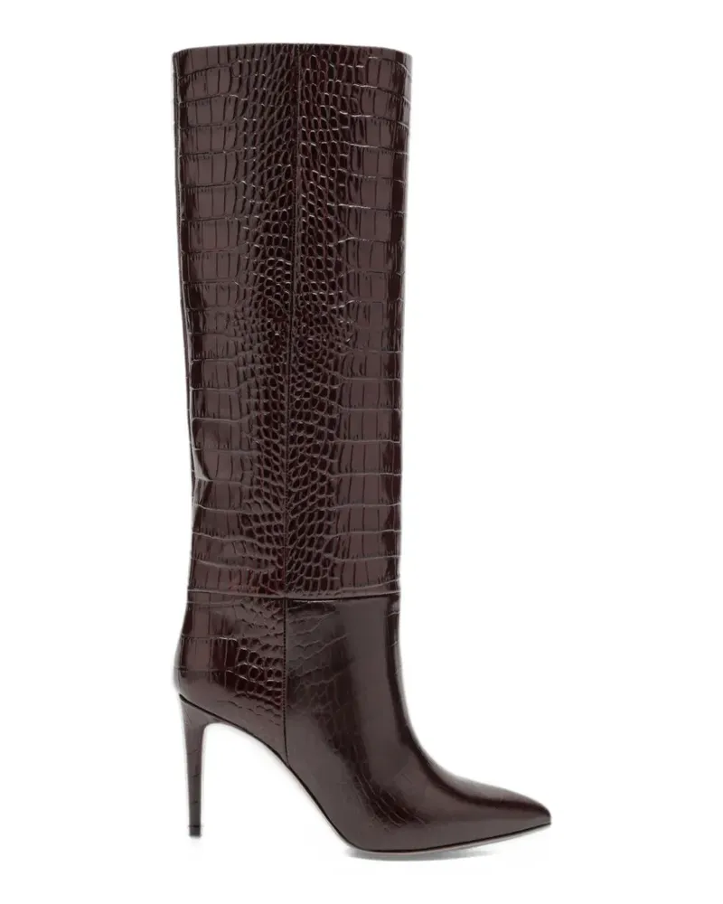 Paris Texas croc-effect stiletto boots - Rot Rot
