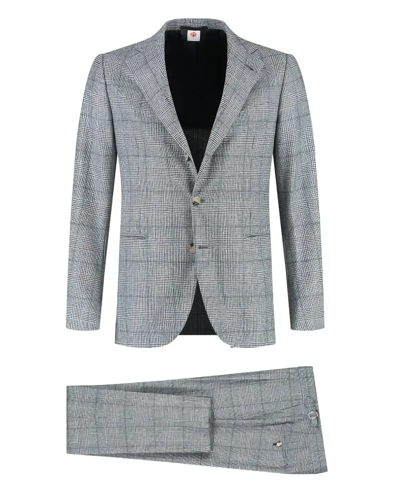 Luigi Borrelli single-breasted checked suit - Grau Grau