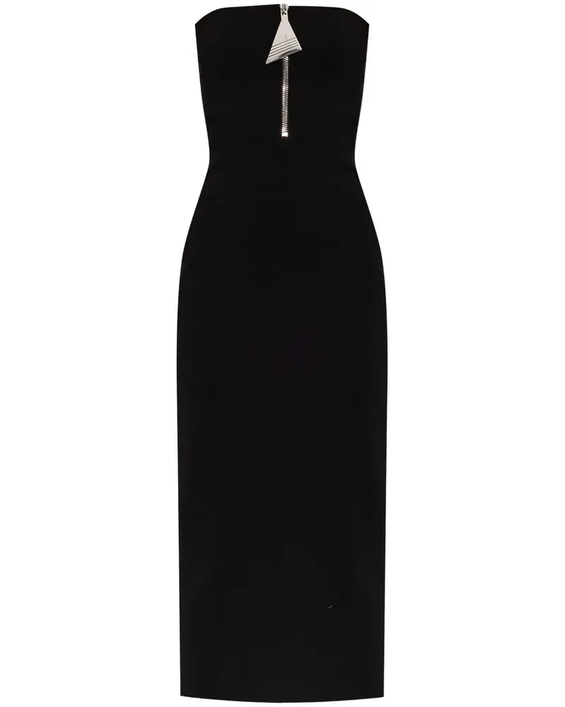ATTICO Trägerloses Midikleid - Schwarz Schwarz