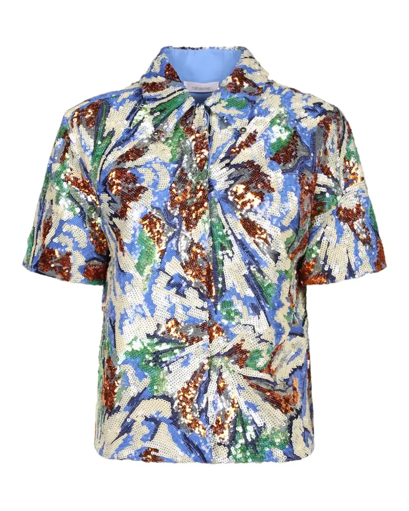 Paco Rabanne sequin-embellished shirt - Blau Blau