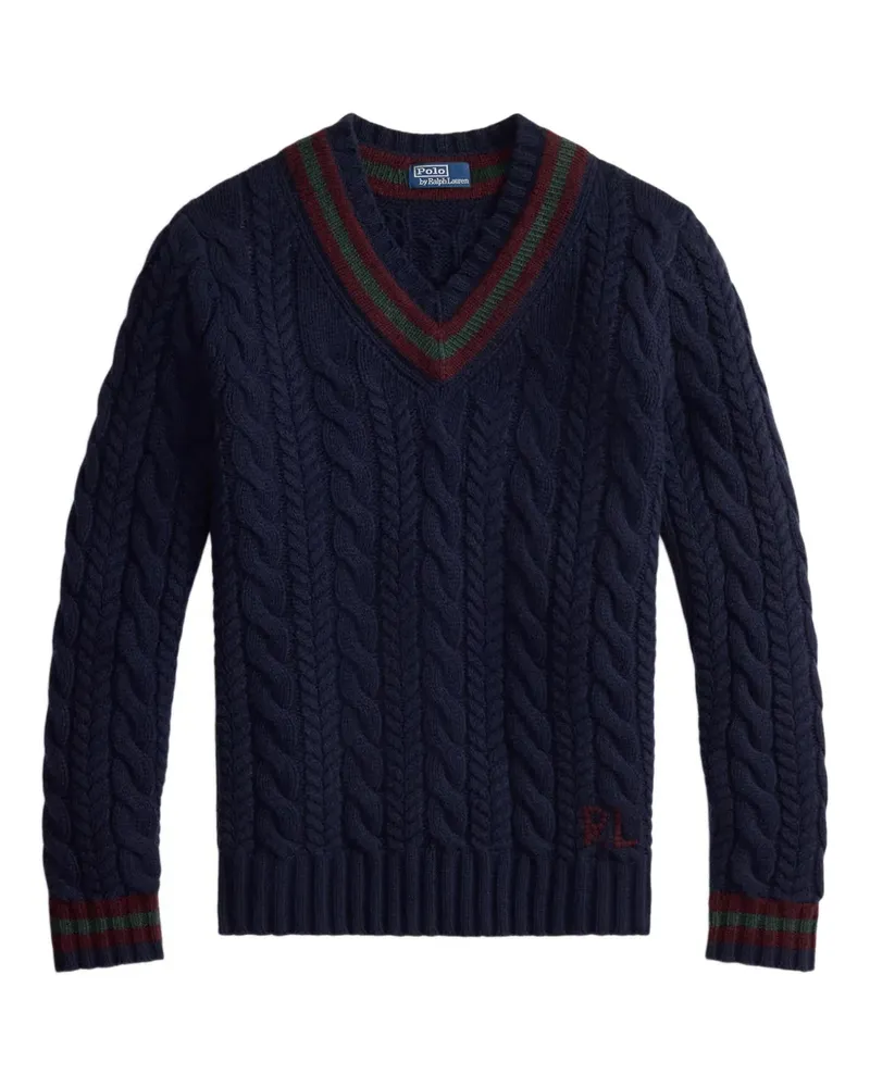 Ralph Lauren Pullover mit Zopfmuster - Blau Blau