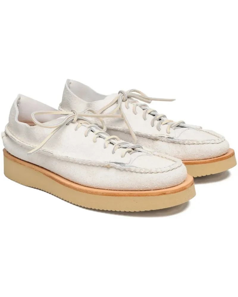 YUKETEN suede lace-up shoes - Weiß Weiß