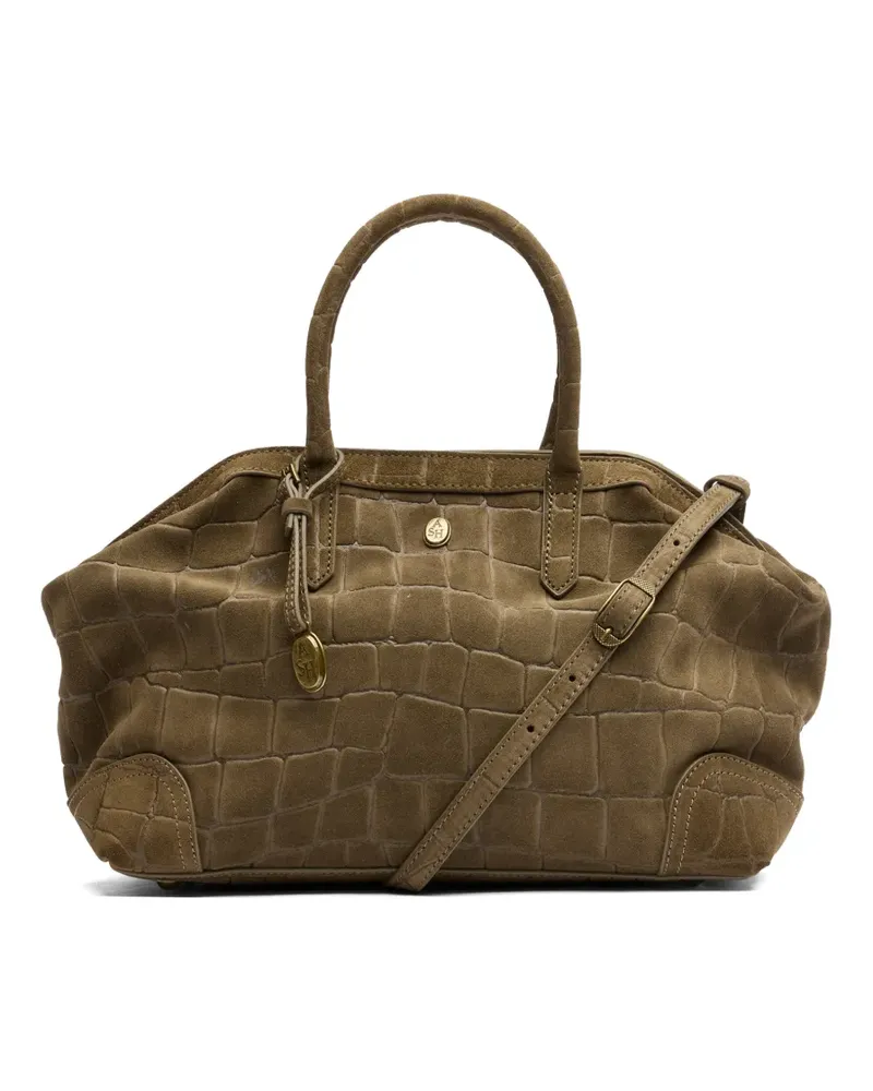 ash Justine Tote Bag mit Kroko-Effekt - Braun Braun