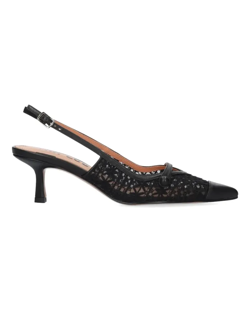 Bibi Lou Xaia lace-panelled slingback pumps - Schwarz Schwarz