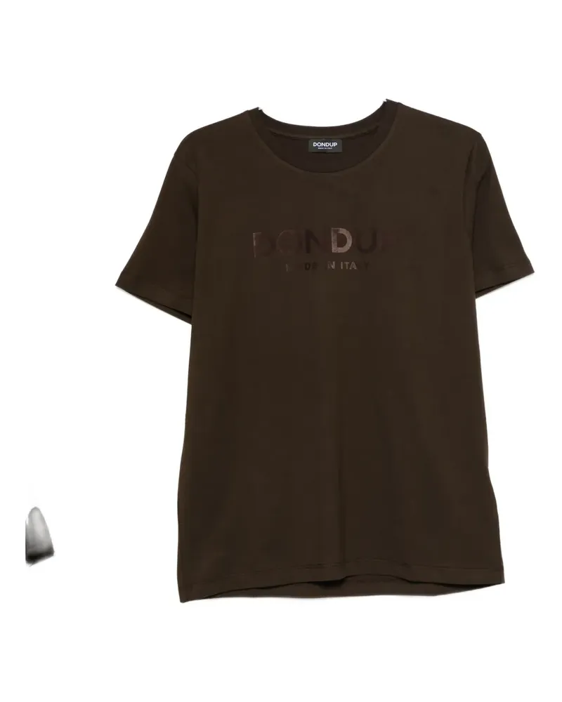 Dondup logo-print T-shirt - Braun Braun