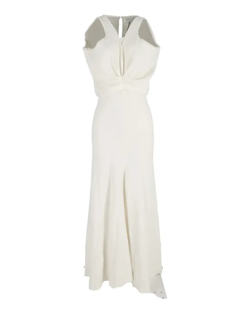 Victoria Beckham cut-out ruched gown - Weiß Weiß