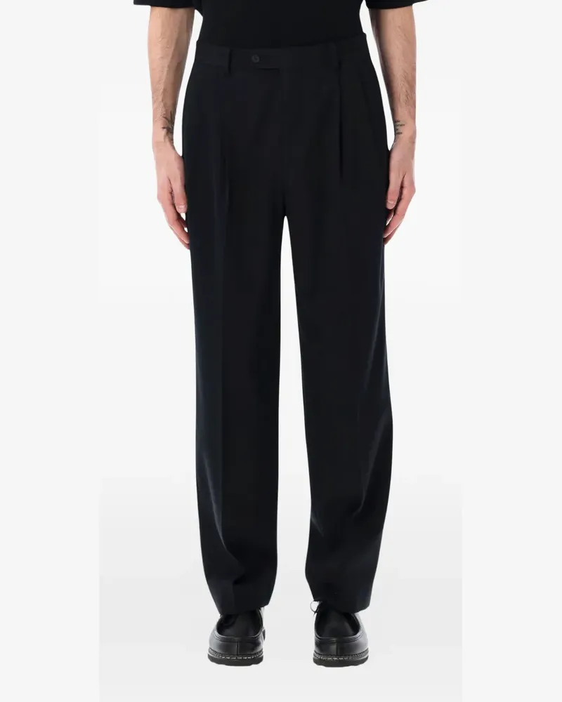 AURALEE two-tack pleated trousers - Schwarz Schwarz