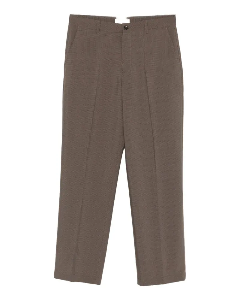 LES DEUX pressed-crease straight-leg trousers - Braun Braun
