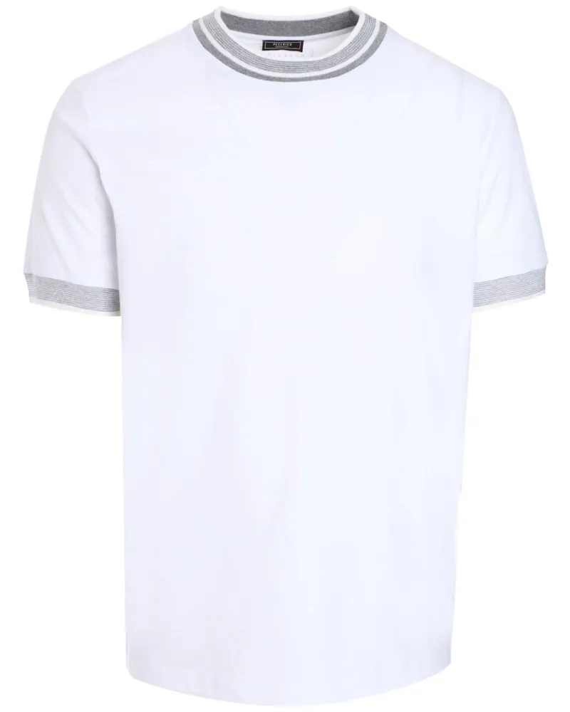 Peserico T-Shirt mit Logo-Print Weiß