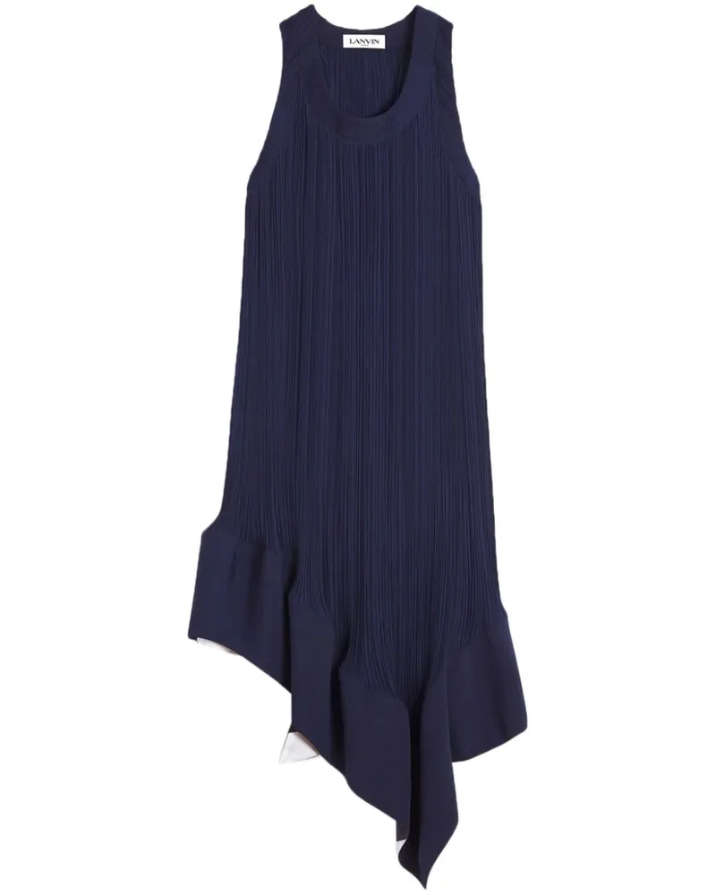Lanvin Midikleid mit Falten - Blau Blau
