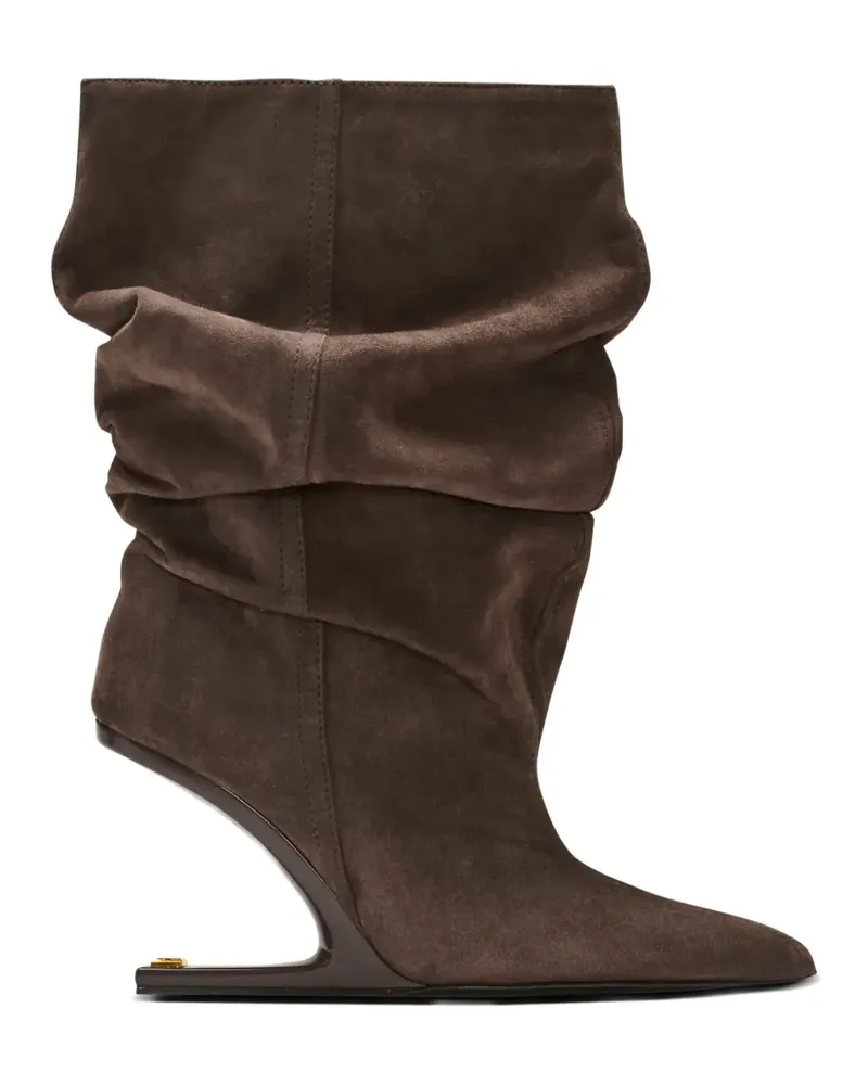 Balmain Stiefeletten mit Wedge-Absatz - Braun Braun