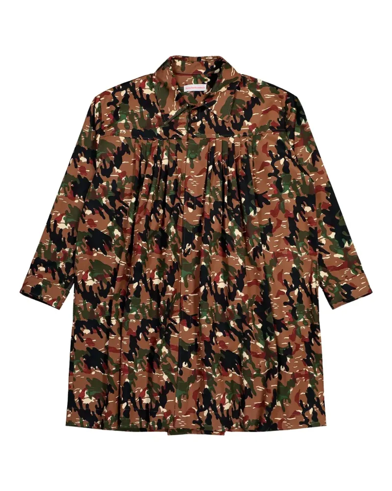 Walter van Beirendonck Painter Mantel mit Camouflage-Taschen - Braun Braun