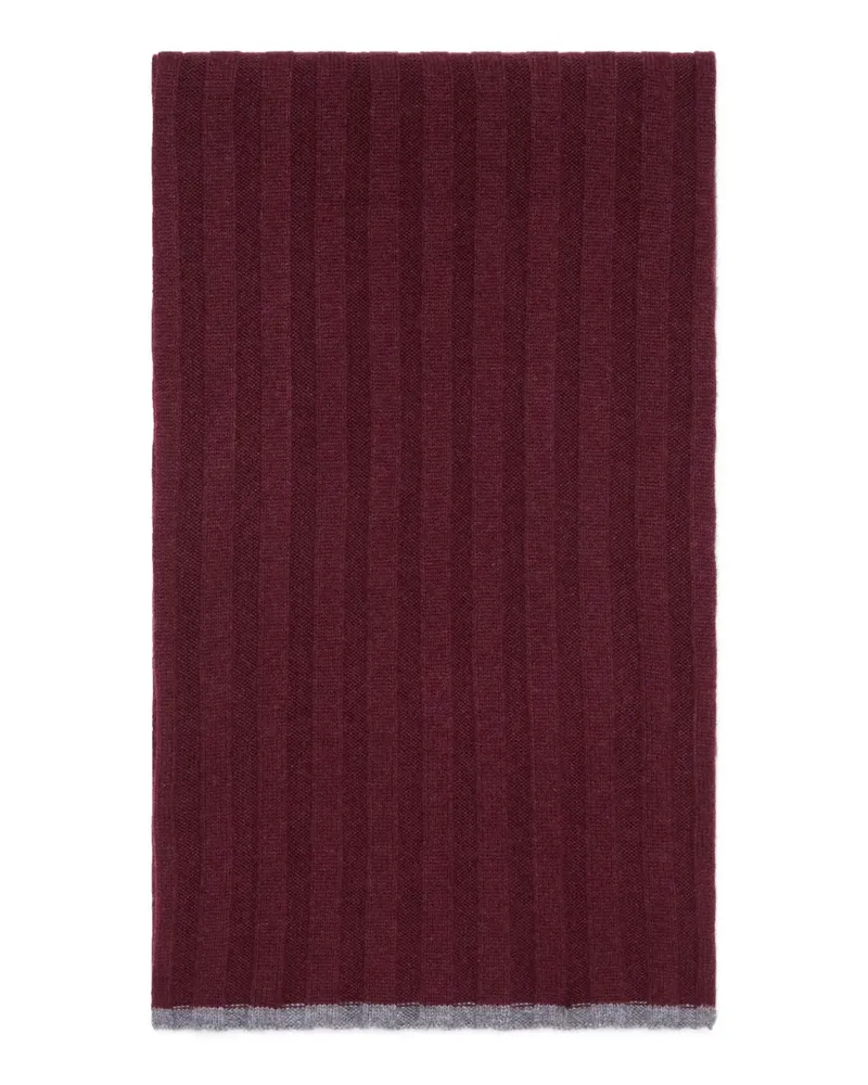 Brunello Cucinelli Gerippter Strickschal - Rot Rot