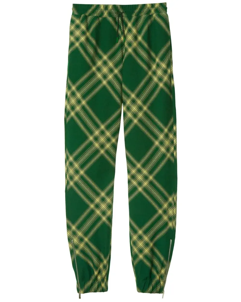 Burberry Karierte Jogginghose - Grün Grün