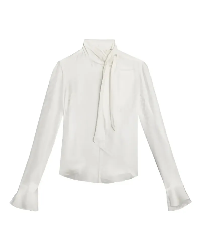 Isabel Marant Raphaella Bluse mit gerüschten Bündchen - Weiß Weiß