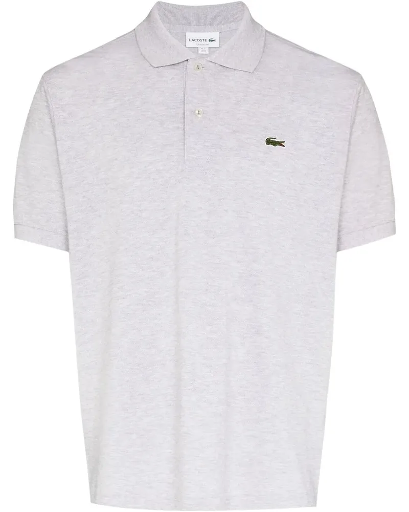 Lacoste Poloshirt mit Logo-Patch - Grau Grau