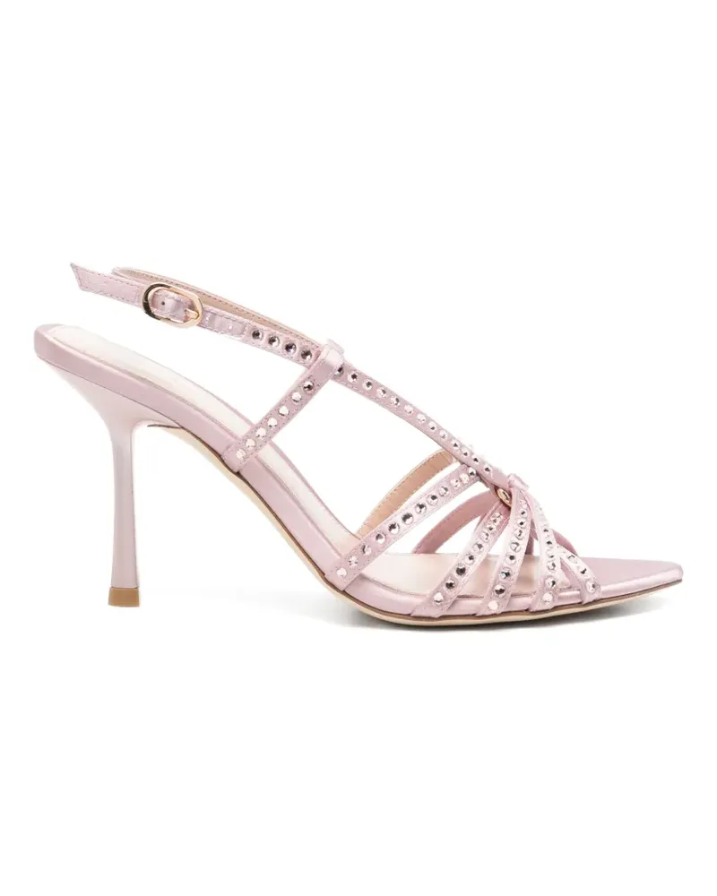 Stuart Weitzman crystal-embellished strappy sandals - Rosa Rosa