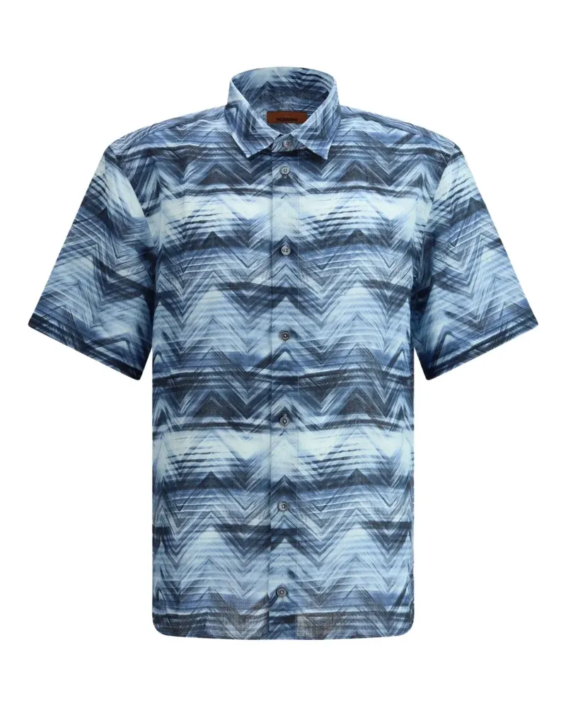Missoni Hemd mit Zickzackmuster - Blau Blau