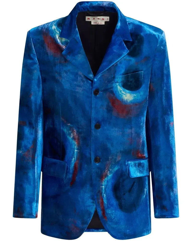 Marni Sakko mit Malerei-Print - Blau Blau
