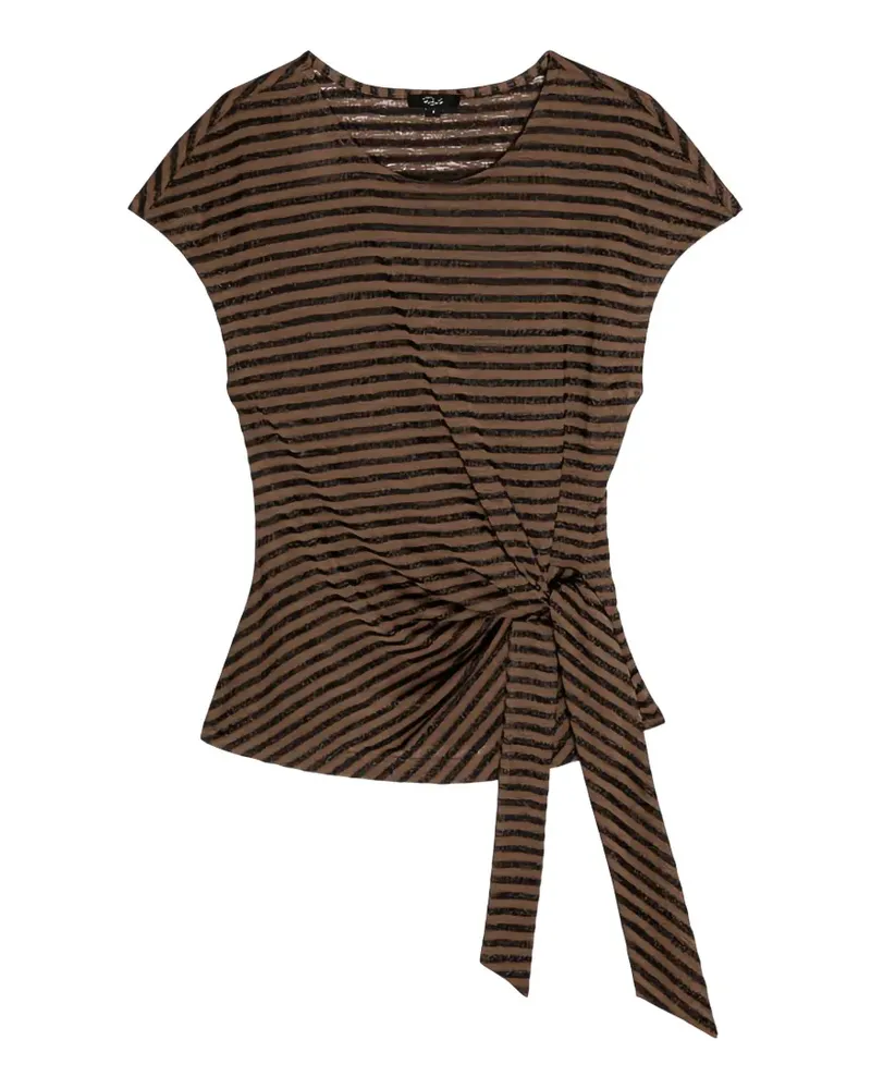 RAILS striped tie-waist top - Schwarz Schwarz