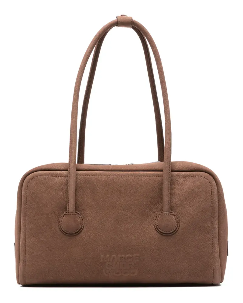 Marge Sherwood Schultertasche mit Logo-Prägung - Braun Braun