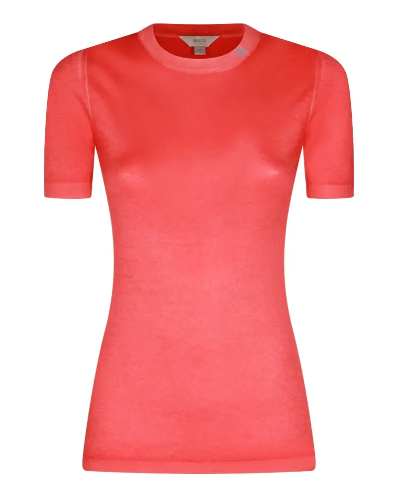 Malo Tavollozza short-sleeve cashmere sweater - Rot Rot