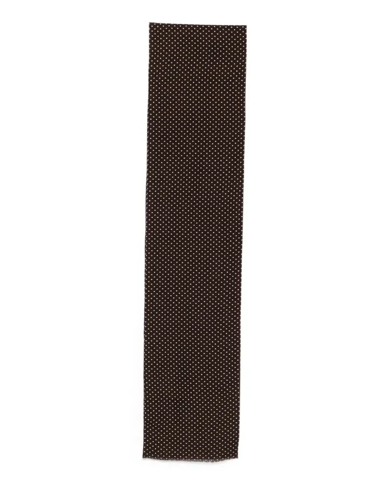 CENERE GB polka-dot fringed scarf - Braun Braun
