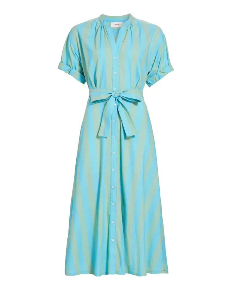 Xírena Liora striped cotton-poplin dress - Blau Blau