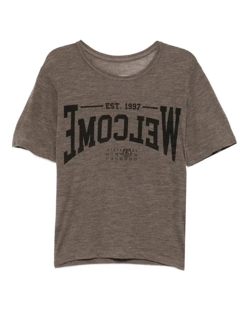 Maison Margiela T-Shirt aus Wolle - Braun Braun