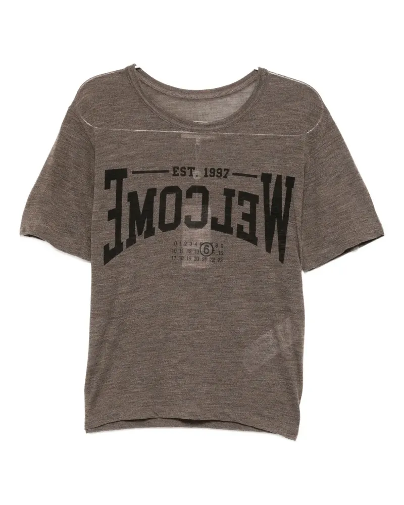 Maison Margiela T-Shirt aus Wolle - Braun Braun