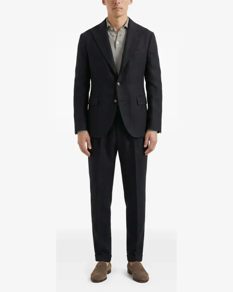 Brunello Cucinelli Einreihiger Anzug - Schwarz Schwarz
