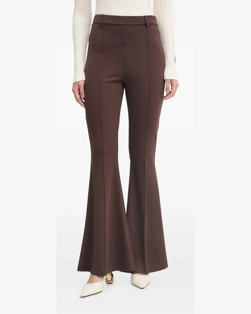 HAVEONE seam-detail flared trousers - Braun Braun