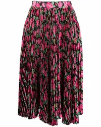 Balenciaga Seidenrock mit Blumen-Print Rosa