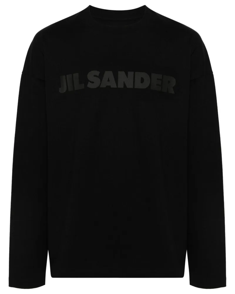 Jil Sander T-Shirt mit Logo-Print - Schwarz Schwarz