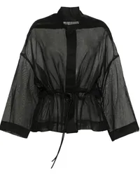 Rick Owens Semi-transparente Sali Jacke Schwarz