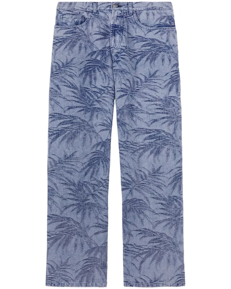 Palm Angels Palms Straight-Leg-Jeans - Blau Blau