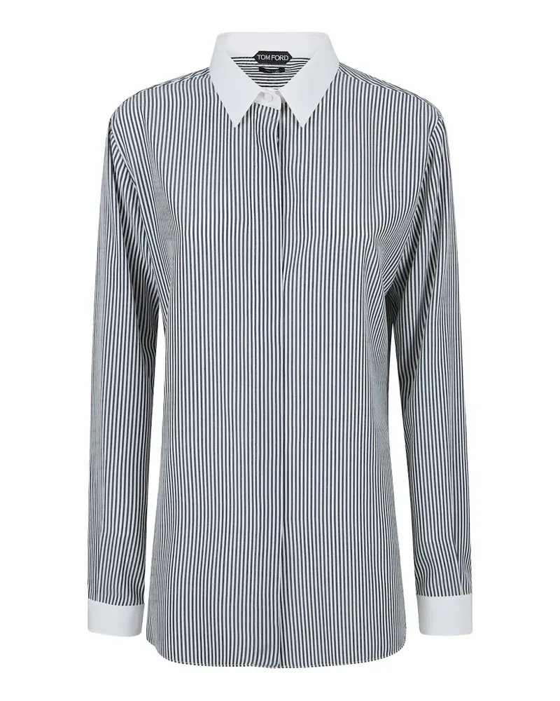 Tom Ford Gestreiftes Hemd - Blau Blau