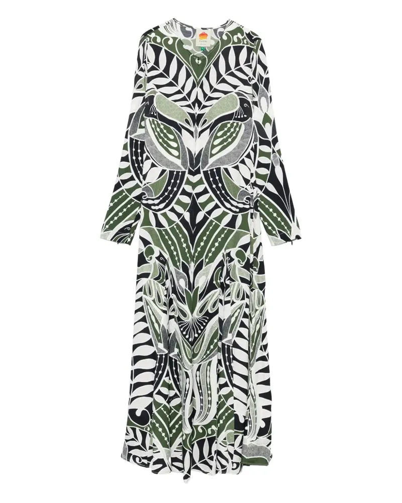 FARM Rio Langärmliges Spitzenkleid - Schwarz Schwarz
