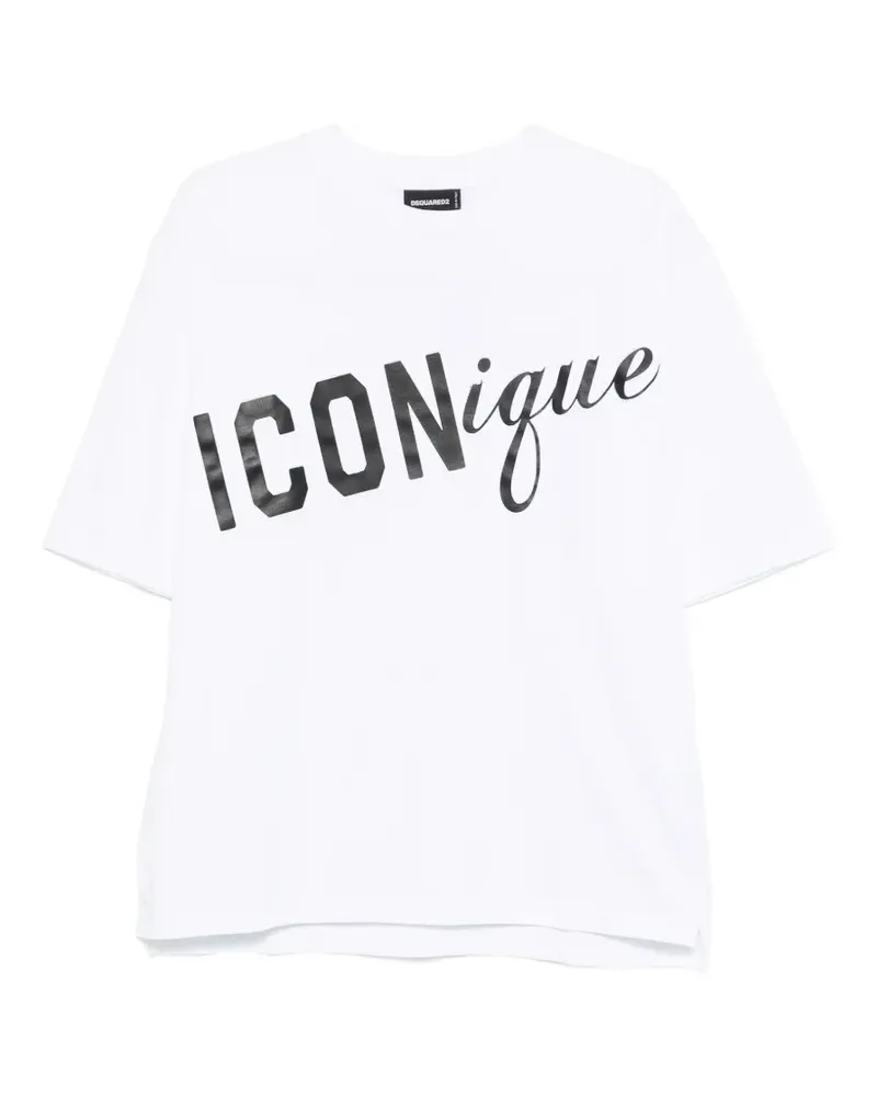 Dsquared2 Iconique T-Shirt mit rundem Ausschnitt - Weiß Weiß