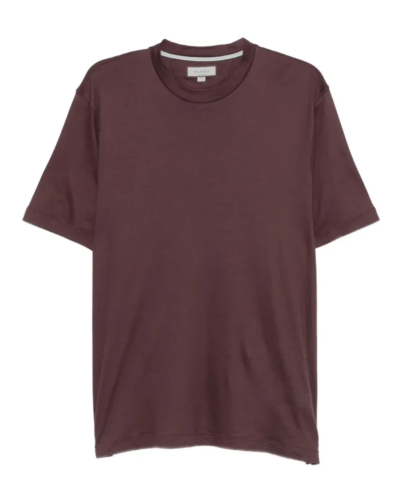 Canali Kurzärmeliges T-Shirt - Violett Violett