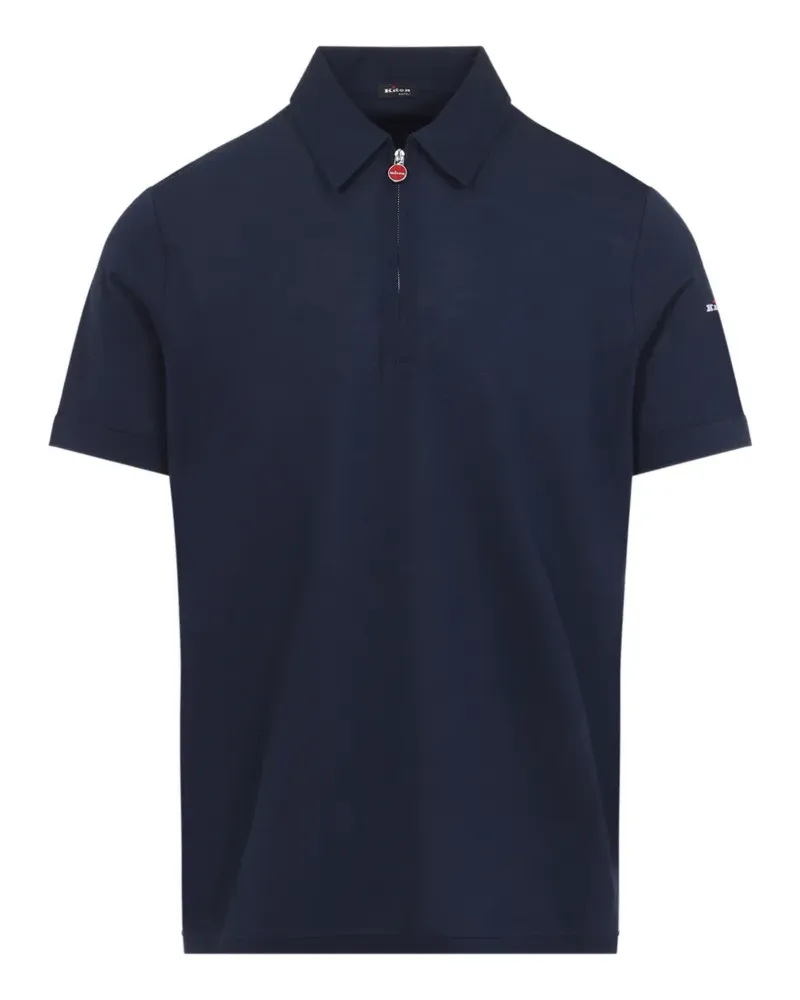 Kiton zip polo shirt - Blau Blau