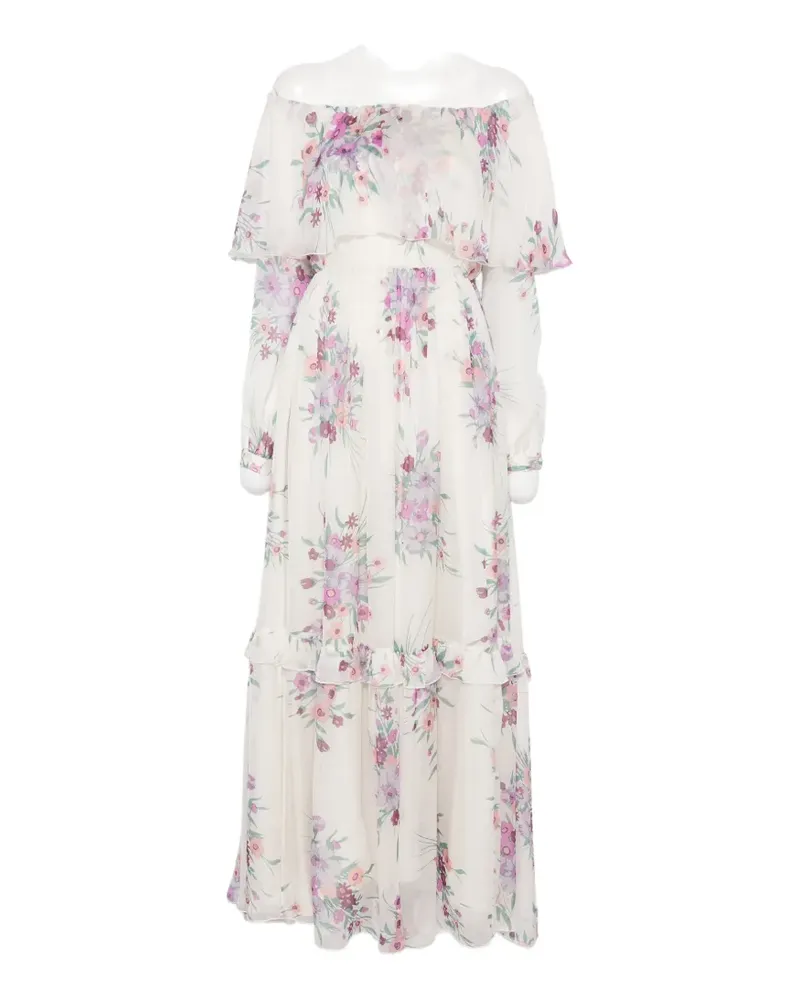Raquel Diniz Marisol floral-print ruffled maxi dress - Weiß Weiß