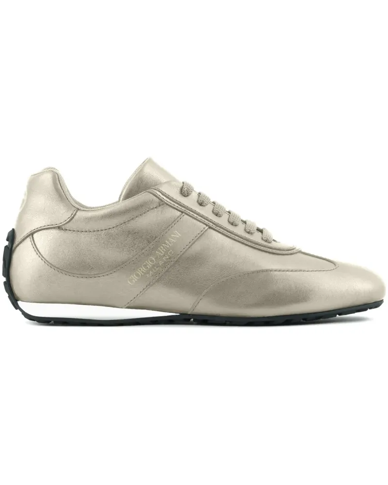 Giorgio Armani Sneakers mit Lamé-Effekt - Nude Nude