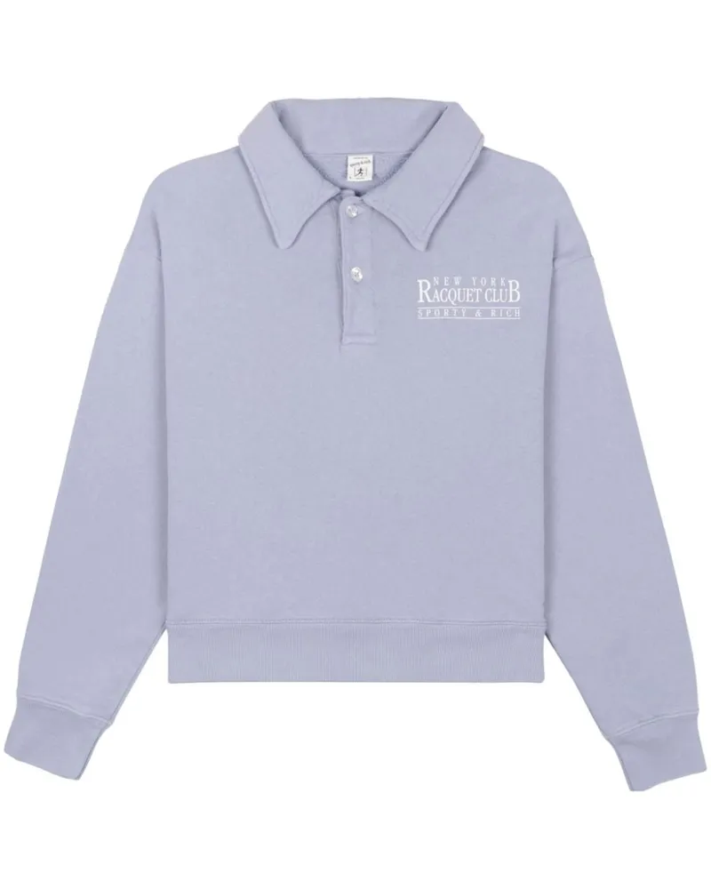 SPORTY & RICH NY Racquet Club Poloshirt - Blau Blau