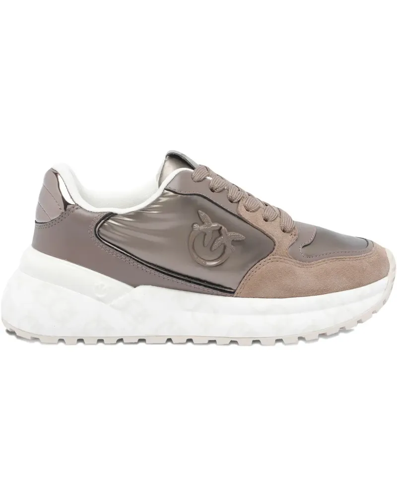 Pinko Sneakers mit dicker Sohle im Metallic-Look - Braun Braun