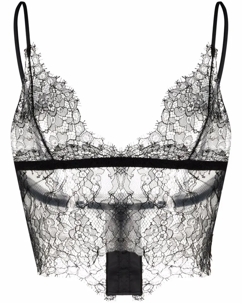 Dolce & Gabbana Bralette mit Spitzeneinsatz - Schwarz Schwarz