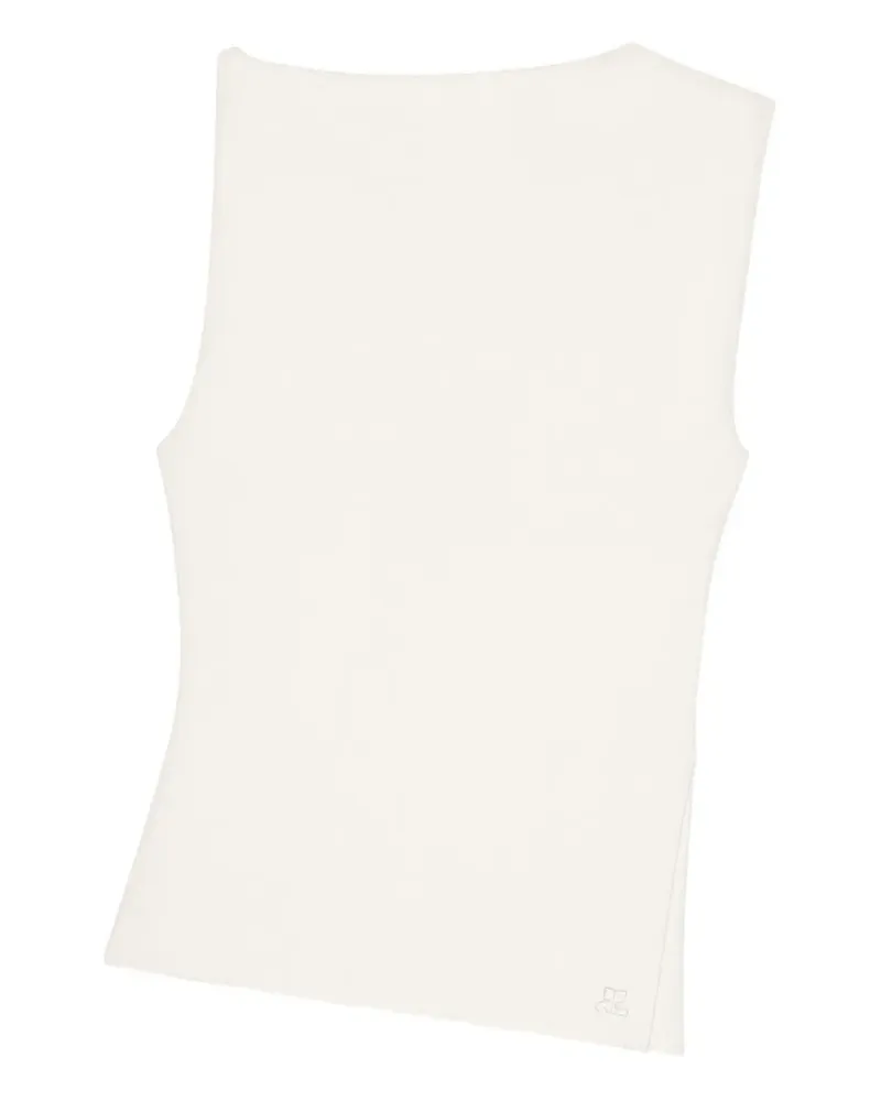 Courrèges Asymmetrische Bluse mit Stickerei - Weiß Weiß